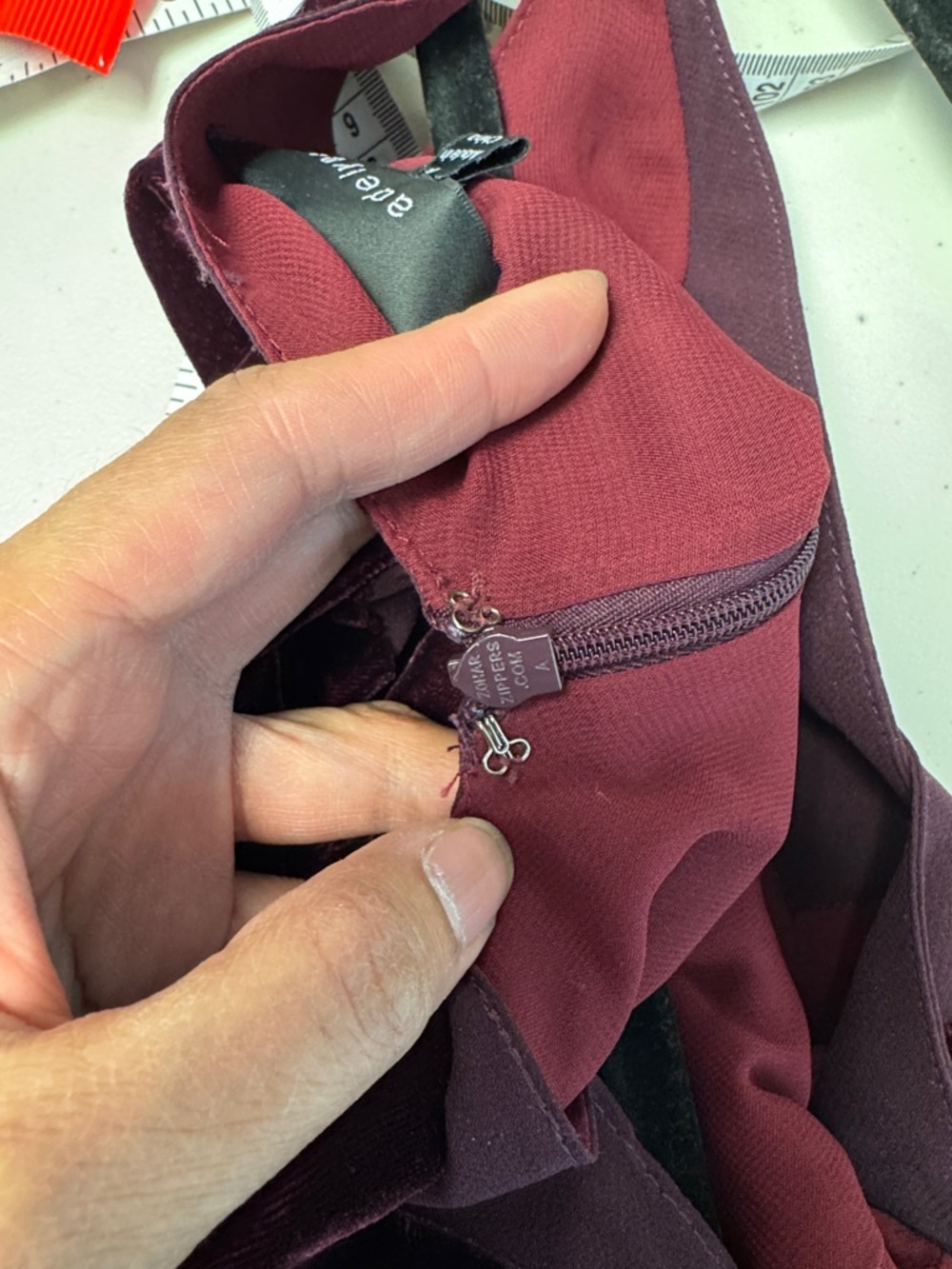 Adenlyn Rae Velvet Midi Slip Dress Burgundy Size M V Neck Party Whimsigoth Chic - Picture 12 of 13